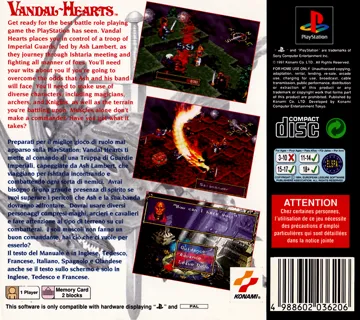 Vandal Hearts (US) box cover back